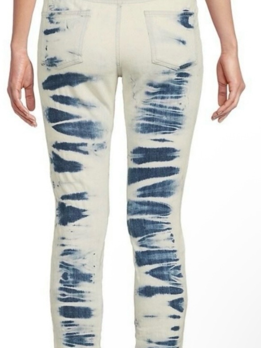 Stella McCartney Cream and Indigo Tie-Dye Skinny Jeans - Women